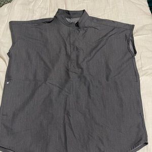 X-Small Grey Rafaela Oversized Scrub Top FIGS